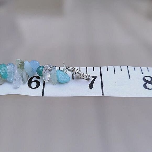 Handmade mixed gemstone stretch bracelet - Picture 7 of 7